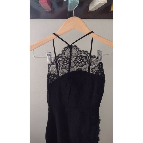 Free People Black Lace Mini Dress - Picture 2 of 12
